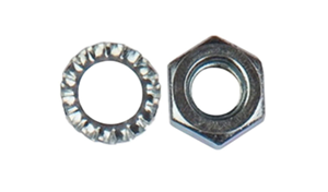 Zinc Plated M10 Nut & Serrated Washer for Trim Tab Anodes