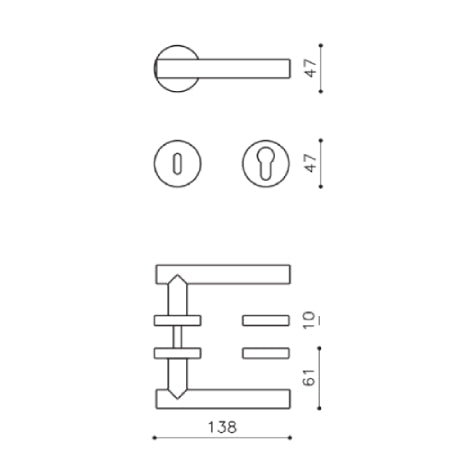 Olivari Bejing Door Handle Set