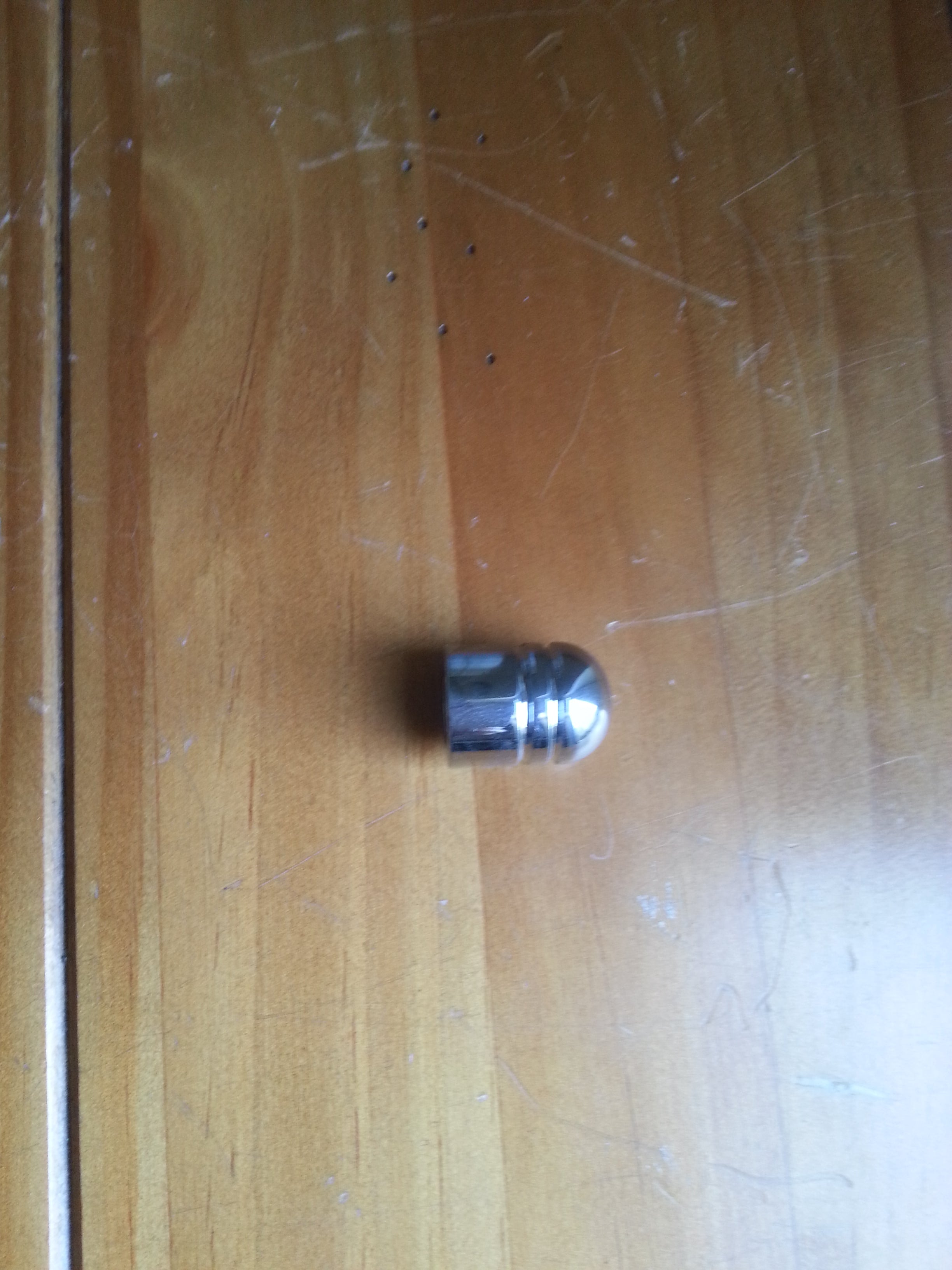 PUSH KNOB, DOME END CHROME
