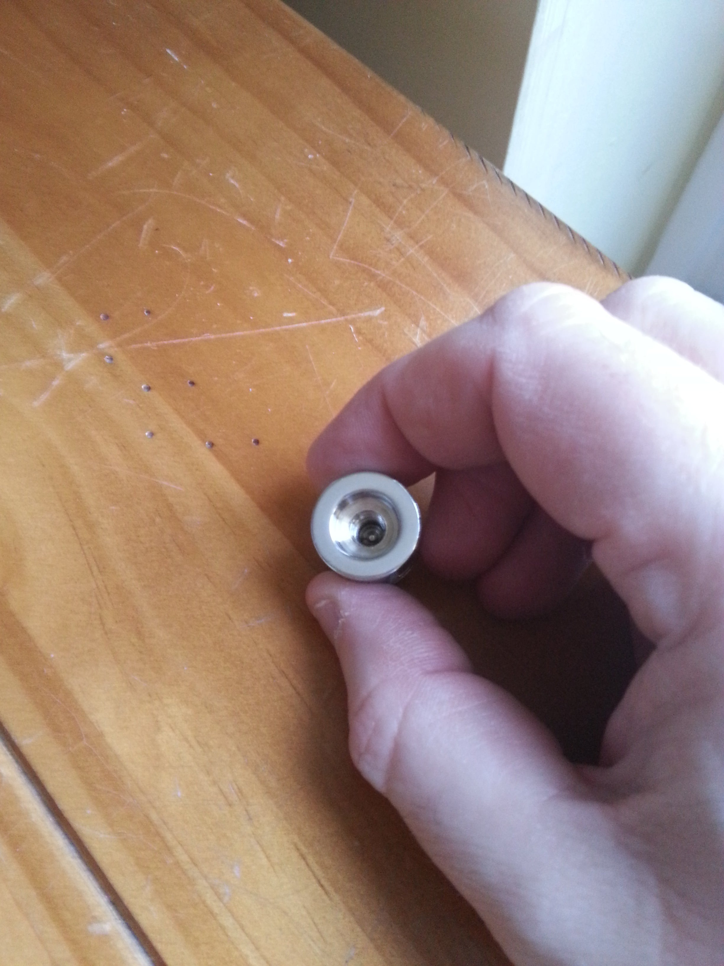 PUSH KNOB, DOME END CHROME