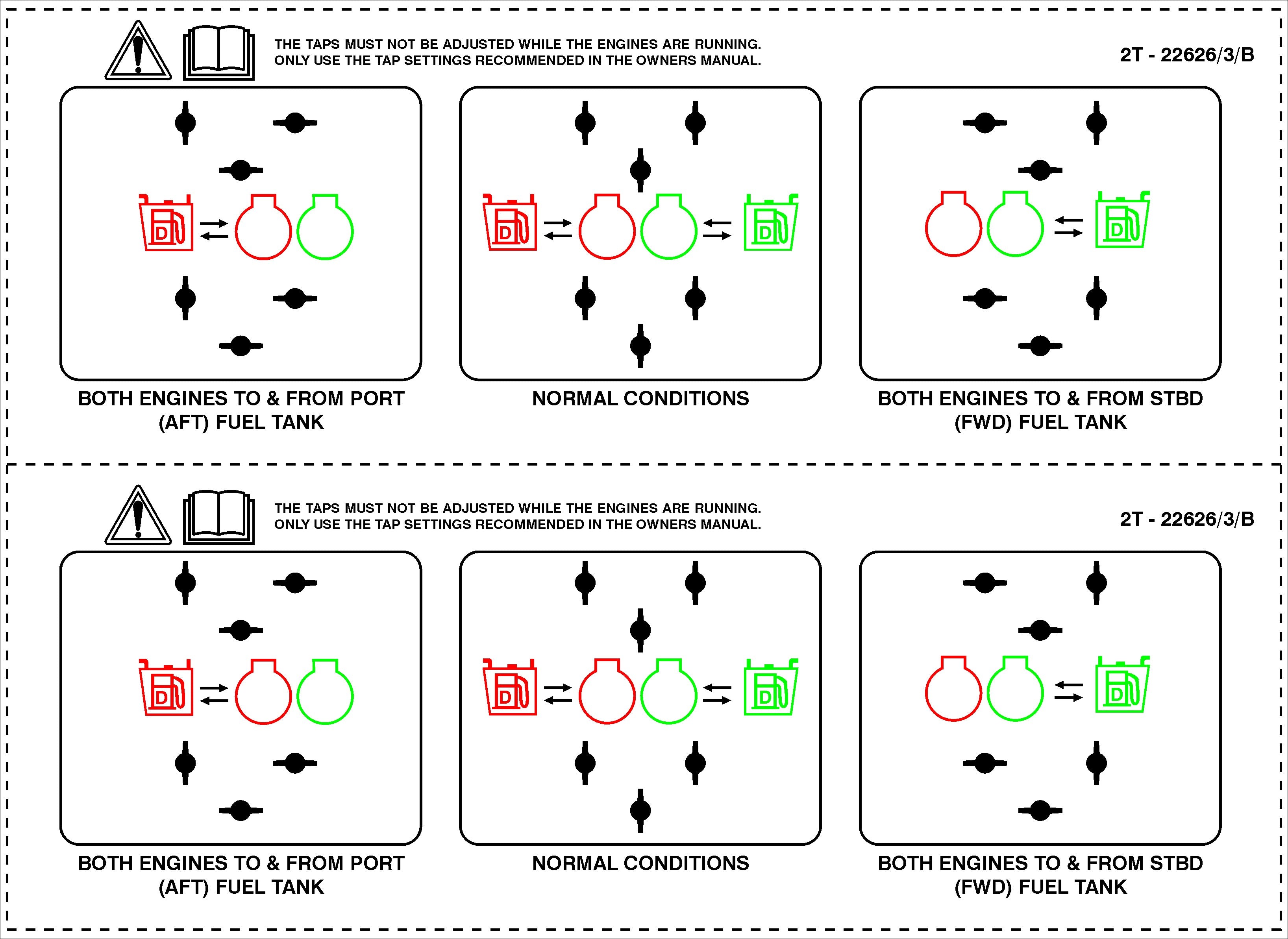 STICKER S41 FUEL TAPS DRG: 22626/3/B PLASTIC LABEL