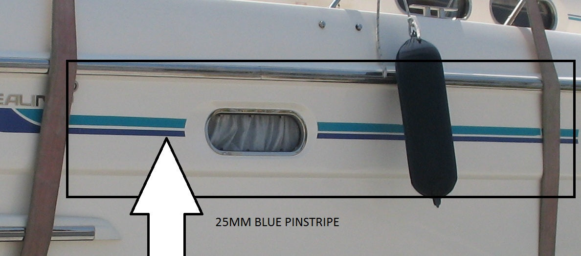 Sealine 25mm Dark Blue Hull Stripe 10m Roll