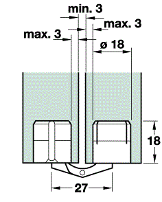ZYSA CONCEALED HINGE 18MM
