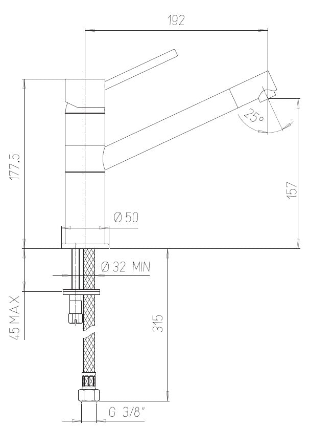 PAINI SINGLE LEVER SINK MIXER TAP