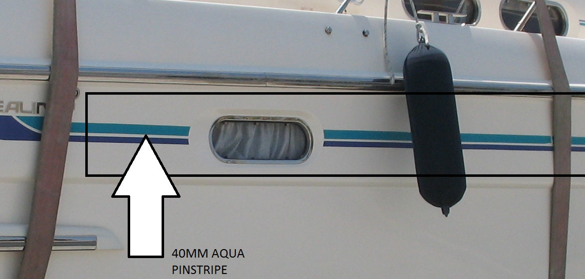 Sealine 40mm Aqua Hull Stripe