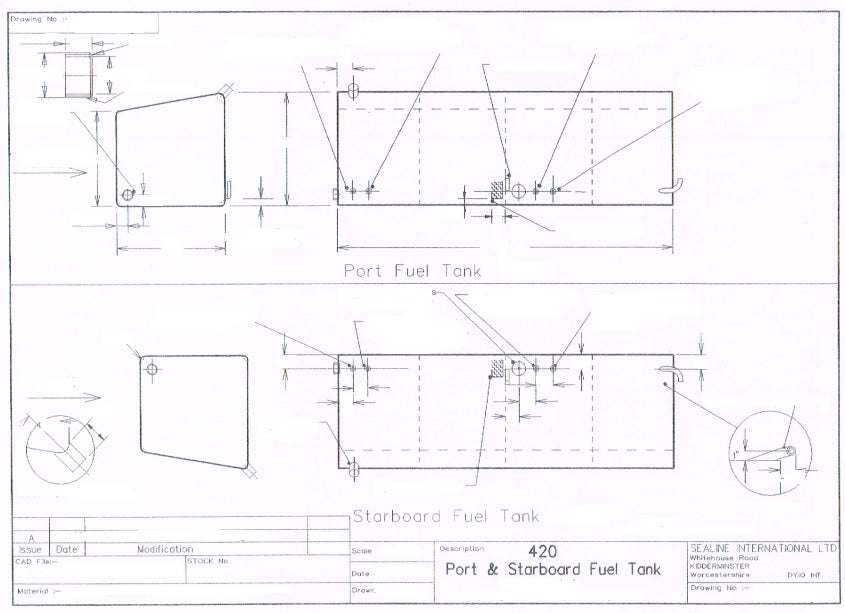 Sealine F44 (420 Statesman) Fuel Tanks S/Steel (Options)