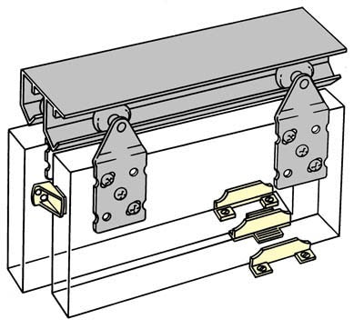 DOUBLE TOP SLIDING DOOR TRACK 1500MM