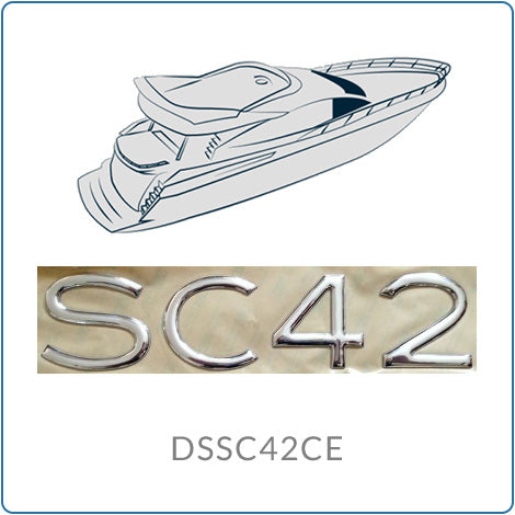 Sealine SC42 Older Chrome Emblem