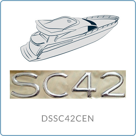 Sealine SC42 Newer Chrome Emblem