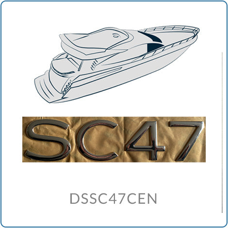 Sealine SC47 Newer Chrome Emblem
