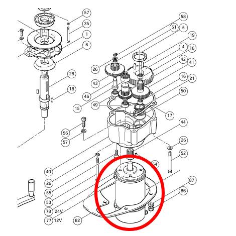 Simpson Lawrence Sprint 1500 24v Motor