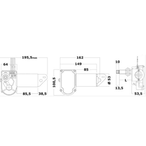 Wiper Motor 12V (Replacement Solution)