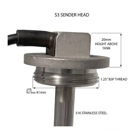 Wema S3 Fuel and Water Sender (Various Lengths)