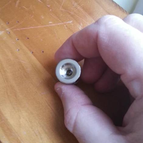 Dome End Push Knob Chrome