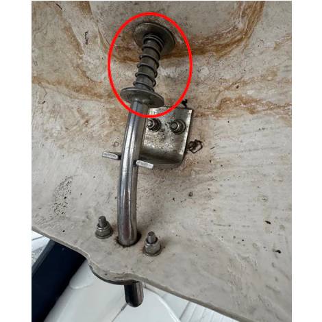 Sealine S28 Radar Arch Shoot Bolt (Spring Only)