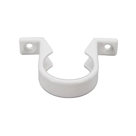 Pipe Clips White 40mm (Pack of 10)