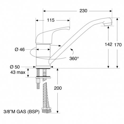 Monoblock Mixer Tap Unit