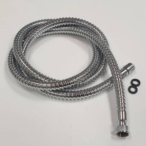 Chromed Brass Shower Hose 3/8" BSPF to 15mm M