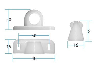 Nylon Locator Catch (Natural)
