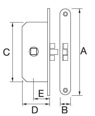 ANTI RATTLE LOCK UNIVERSAL S/STEEL