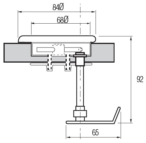 Chrome Cockpit Lockable Flush Latch