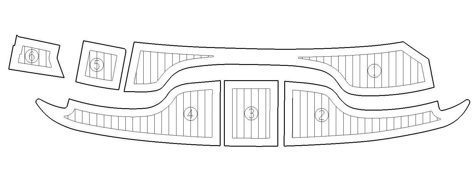 Sealine F33 (330 Statesman) Bathing Platform Teak Set