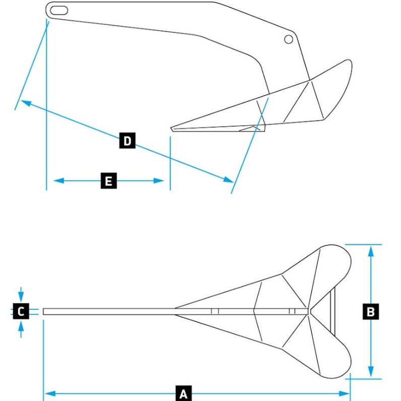 10kg Stainless Steel Delta Anchor