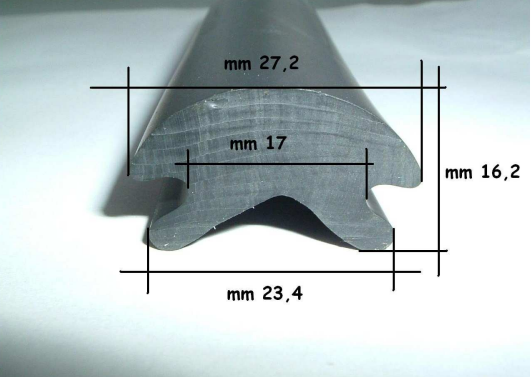 Black Fender Rubbing Strake Insert for 50mm Aluminium Profile