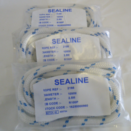 Fender Rope 2.5m X 10mm White/Blue Fleck 1 x Eye