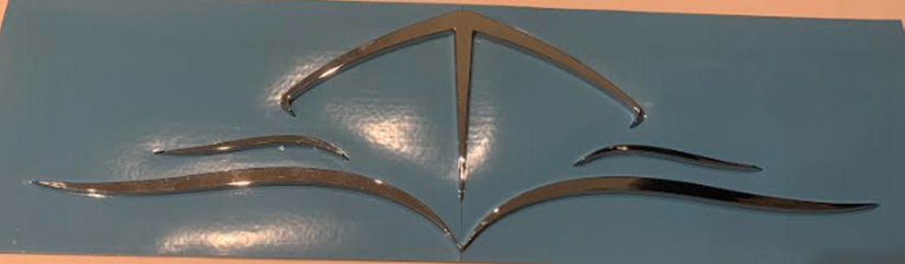 Sealine 3D Chrome Boat Wash Logo Large Emblem