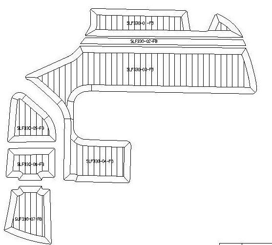 Sealine F33 (330 Statesman) Flybridge Teak Set