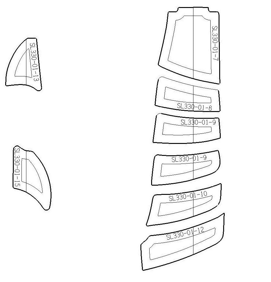 Sealine F33 (330 Statesman) Side Steps Full Teak Set