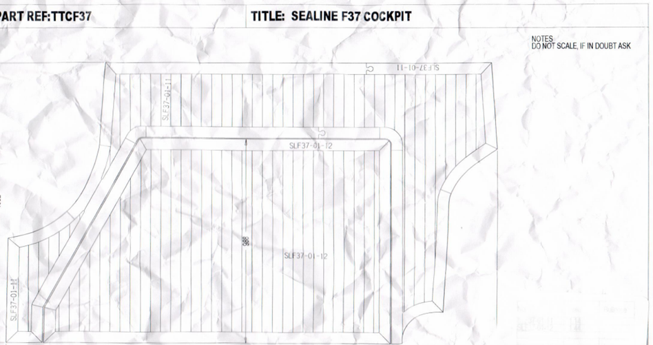 Sealine F37 Cockpit Teak Set