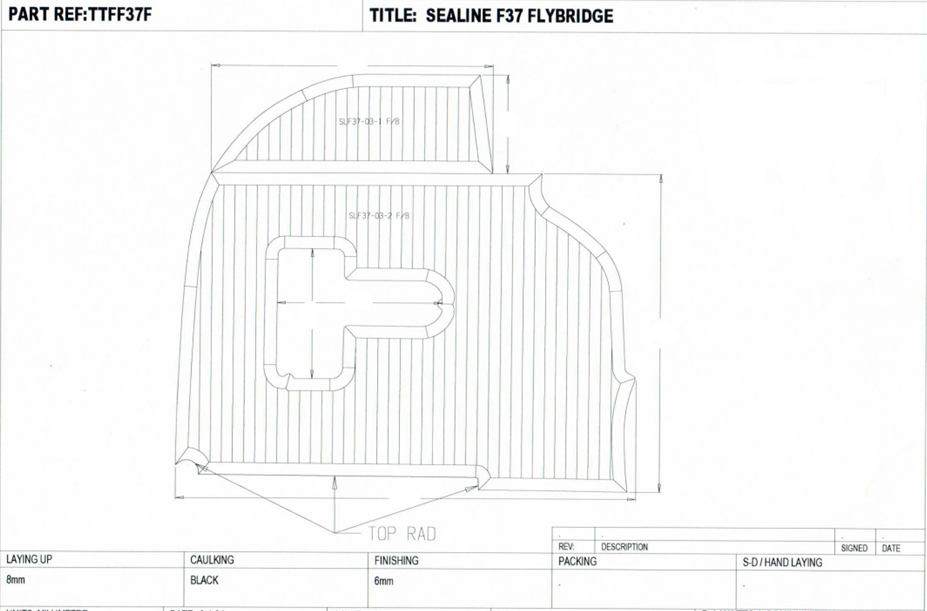 Sealine F37 Flybridge Teak Set
