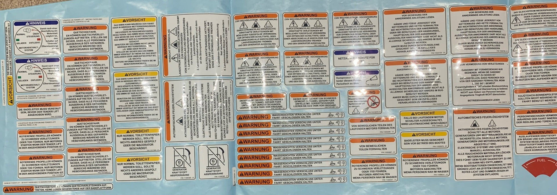 Multi Sticker Set for F42 in German