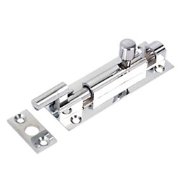 102mm Satin Chrome Plated Necked Barrel Bolt