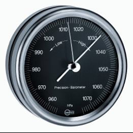BAROMETER 100 DIAMETER BLACK DIAL