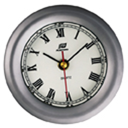 CLOCK MATT CHROME 4"