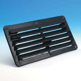 BLACK LOUVER VENT 257MM X 125MM