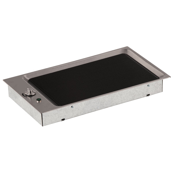 CERAMIC GRIDDLE 1300W RIBBED GLASS WITH SPILLAGE AREA