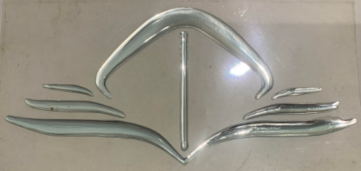 Sealine Chrome Bubble Effect Logo 3D Emblem