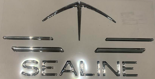 Sealine 3D Chrome Logo Large Emblem