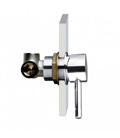 Barka Chromed Brass One Handle Bulkhead Shower Mixer Control Classic