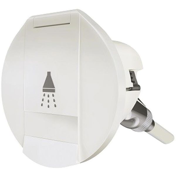 Water Housing Only for Showerhead Round White