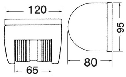 Aqua Signal Series 40 / 41 Starboard Navigation Light 12V White Case (Replacement Solution)