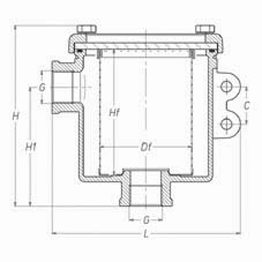 WATER STRAINER MEDIUM 1" BSP