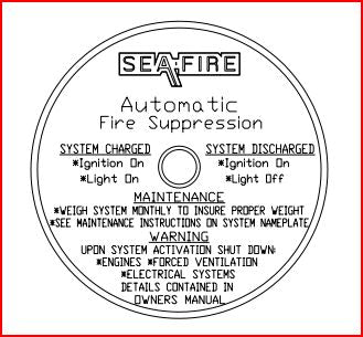 SEAFIRE ADDITIONAL 12V WARNING LIGHT C/W PLATE