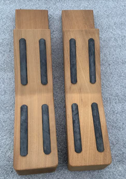Sealine SC38 Dinghy Fold Out Chock Teak Insert (Pair)