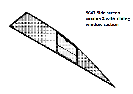 Sealine SC47 Starboard Side Screen v2 with Slider