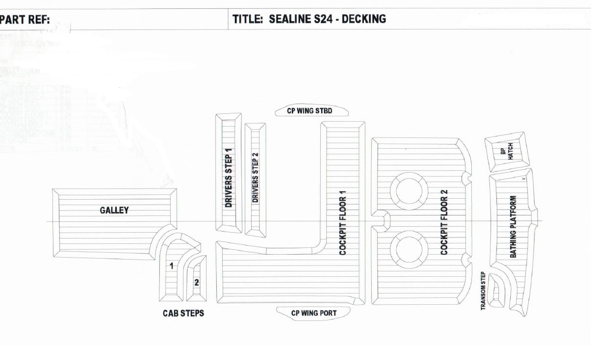Sealine S24 Complete Teak Set